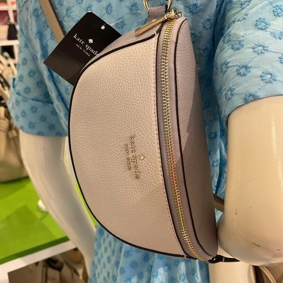 Kate Spade Lena Belt Waist Bag Fanny Pack Mountain Grey NWT - Picture 11 of 16